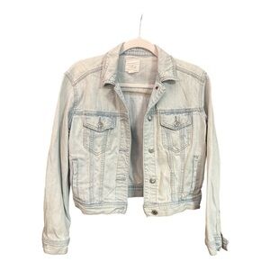 American Eagle Light Wash Denim Jacket Size XS